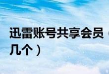 迅雷账号共享会员（如果账号登录不上请多试几个）