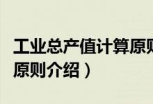 工业总产值计算原则是什么（工业总产值计算原则介绍）