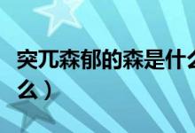 突兀森郁的森是什么意思（突兀森郁的森指什么）