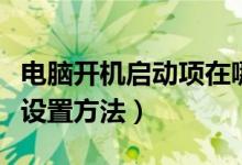 电脑开机启动项在哪里设置（电脑开机启动项设置方法）