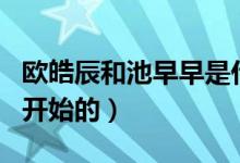 欧皓辰和池早早是什么电视剧（爱情是从告白开始的）