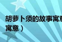 胡萝卜须的故事寓意（胡萝卜须的故事有什么寓意）