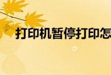 打印机暂停打印怎么恢复（打印机暂停）