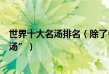 世界十大名汤排名（除了冬阴功汤罗宋汤你还知道哪些“国汤”）