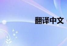 翻译中文（翻译繁体字）