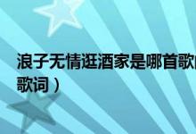 浪子无情逛酒家是哪首歌的歌词（浪子无情逛酒家整首歌的歌词）