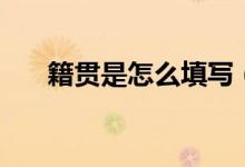 籍贯是怎么填写（籍贯应该怎么填写）