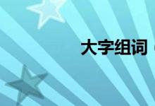 大字组词（汉字大组词）