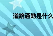 道路通勤是什么意思（通勤的意思）