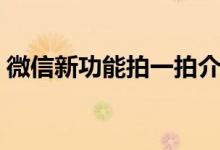 微信新功能拍一拍介绍（什么是微信拍一拍）