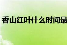 香山红叶什么时间最红（香山的红叶的品种）