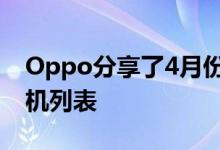 Oppo分享了4月份更新ColorOS 7的智能手机列表