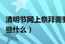 清明节网上祭拜需要什么（清明节网上祭拜做些什么）