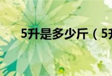 5升是多少斤（5升花生油等于多少斤）