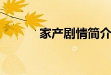 家产剧情简介（家产剧情介绍）