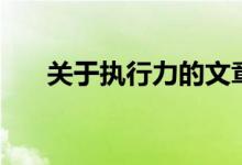 关于执行力的文章（这样写有说服力）