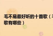 毛不易最好听的十首歌（毛不易的歌曲排行榜 毛不易最火的歌有哪些）