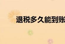 退税多久能到账（申请退税的方法）