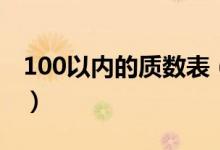 100以内的质数表（100以内的质数表是什么）