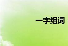 一字组词（汉字一组词）