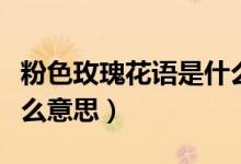 粉色玫瑰花语是什么意思（粉色玫瑰花代表什么意思）