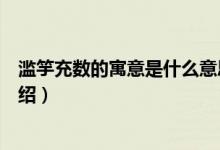 滥竽充数的寓意是什么意思是什么（关于滥竽充数的寓意介绍）