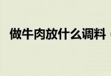 做牛肉放什么调料（炖牛肉需要放什么料）