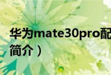 华为mate30pro配置参数（华为mate30pro简介）