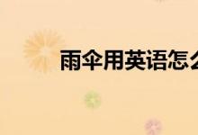 雨伞用英语怎么说（雨伞的英语）