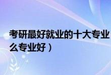 考研最好就业的十大专业（考研最好就业专业排行榜考研什么专业好）