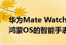 华为Mate Watch将是华为旗下第一款运行鸿蒙OS的智能手表
