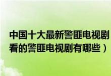 中国十大最新警匪电视剧（最新的热门的警匪剧推荐最近好看的警匪电视剧有哪些）