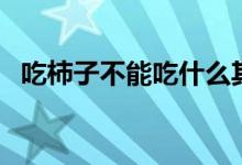 吃柿子不能吃什么其他东西（吃柿子禁忌）