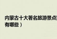 内蒙古十大著名旅游景点排行榜（内蒙古最有名的旅游景区有哪些）