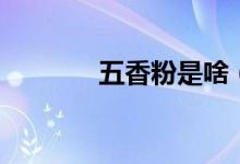 五香粉是啥（五香粉的解释）