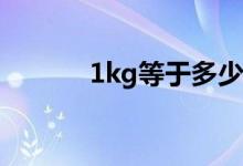 1kg等于多少公斤（怎么换算）