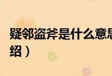 疑邻盗斧是什么意思（疑邻盗斧解释及出处介绍）