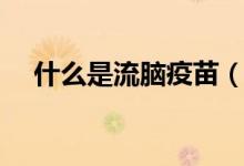 什么是流脑疫苗（流脑疫苗可以分几种）