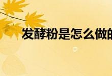 发酵粉是怎么做的（发酵粉做法步骤）
