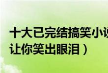 十大已完结搞笑小说（完本搞笑小说推荐绝对让你笑出眼泪）