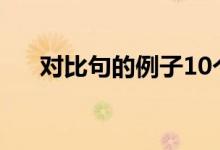 对比句的例子10个（关于对比句摘抄）