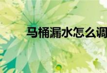 马桶漏水怎么调整浮子（马桶漏水）