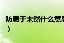 防患于未然什么意思怎么用（防患于未然解释）
