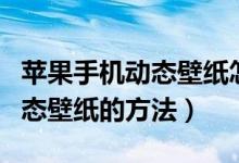 苹果手机动态壁纸怎么设置（苹果手机设置动态壁纸的方法）