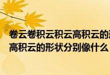 卷云卷积云积云高积云的形状分别是什么（卷云卷积云积云高积云的形状分别像什么）