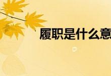 履职是什么意思（履职的含义）