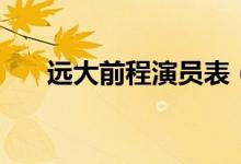 远大前程演员表（远大前程简介说明）