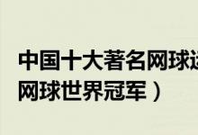 中国十大著名网球运动员（中国网球名将中国网球世界冠军）