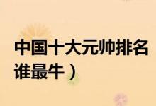 中国十大元帅排名（十大元帅都有谁开国元帅谁最牛）