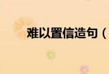 难以置信造句（这些句子都很通顺）